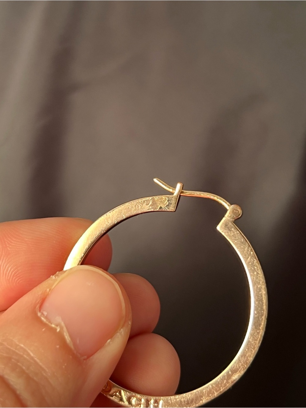 Coach F73022 Rose Gold Plated Metal Single Hoop Earring Replacement - Picture 3 of 6